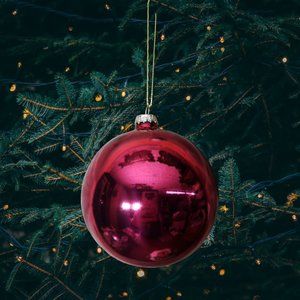 Sullivans 4" Shiny Wine Hand Blown Glass Ornament